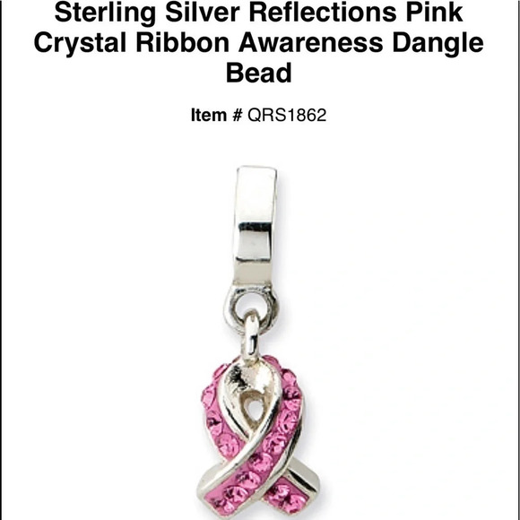 Reflections | Jewelry | Nwt Pink Breast Cancer Ribbon Silver Charm ...